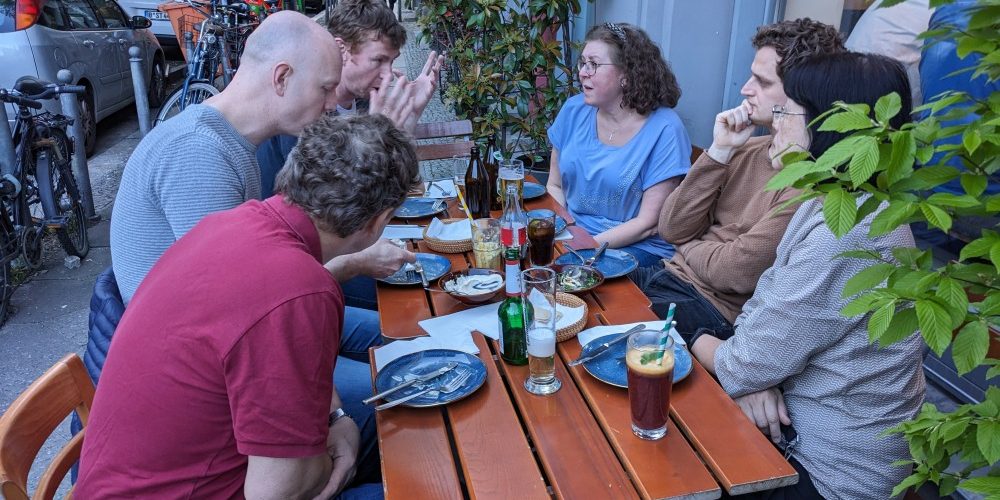 Open air restaurant meal in Berlin